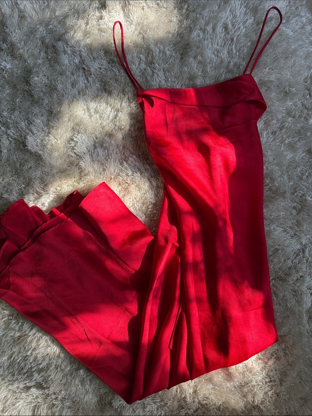 ASTR The Label Red Satin Slip Dress - Picture 7 of 12